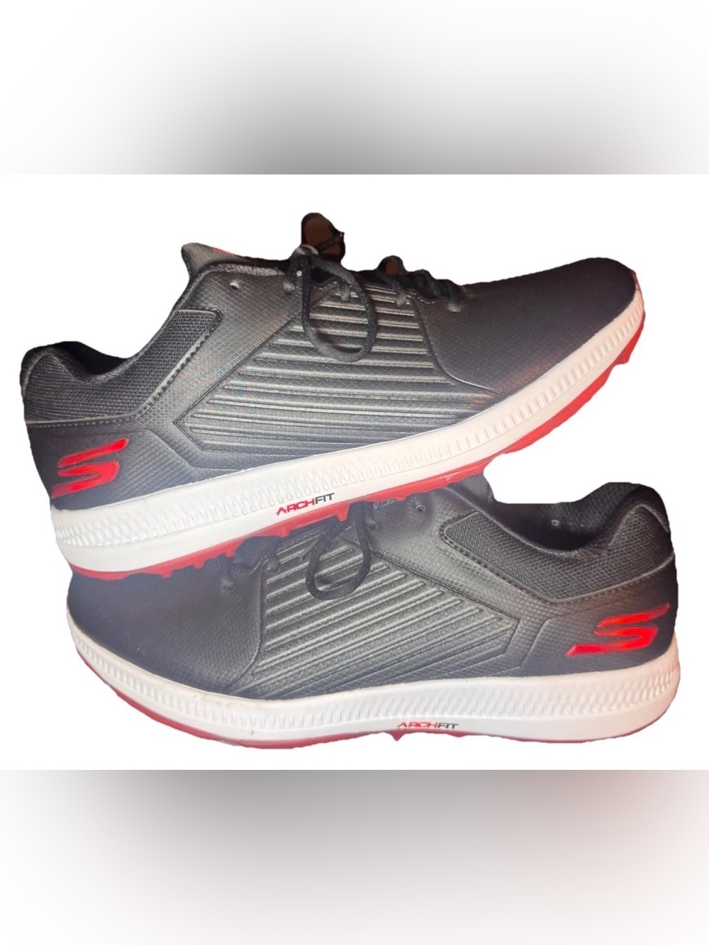 Skechers Go Golf Elite 5 GF Spikeless Golf Shoes Men Size 10 #214065 Black Red